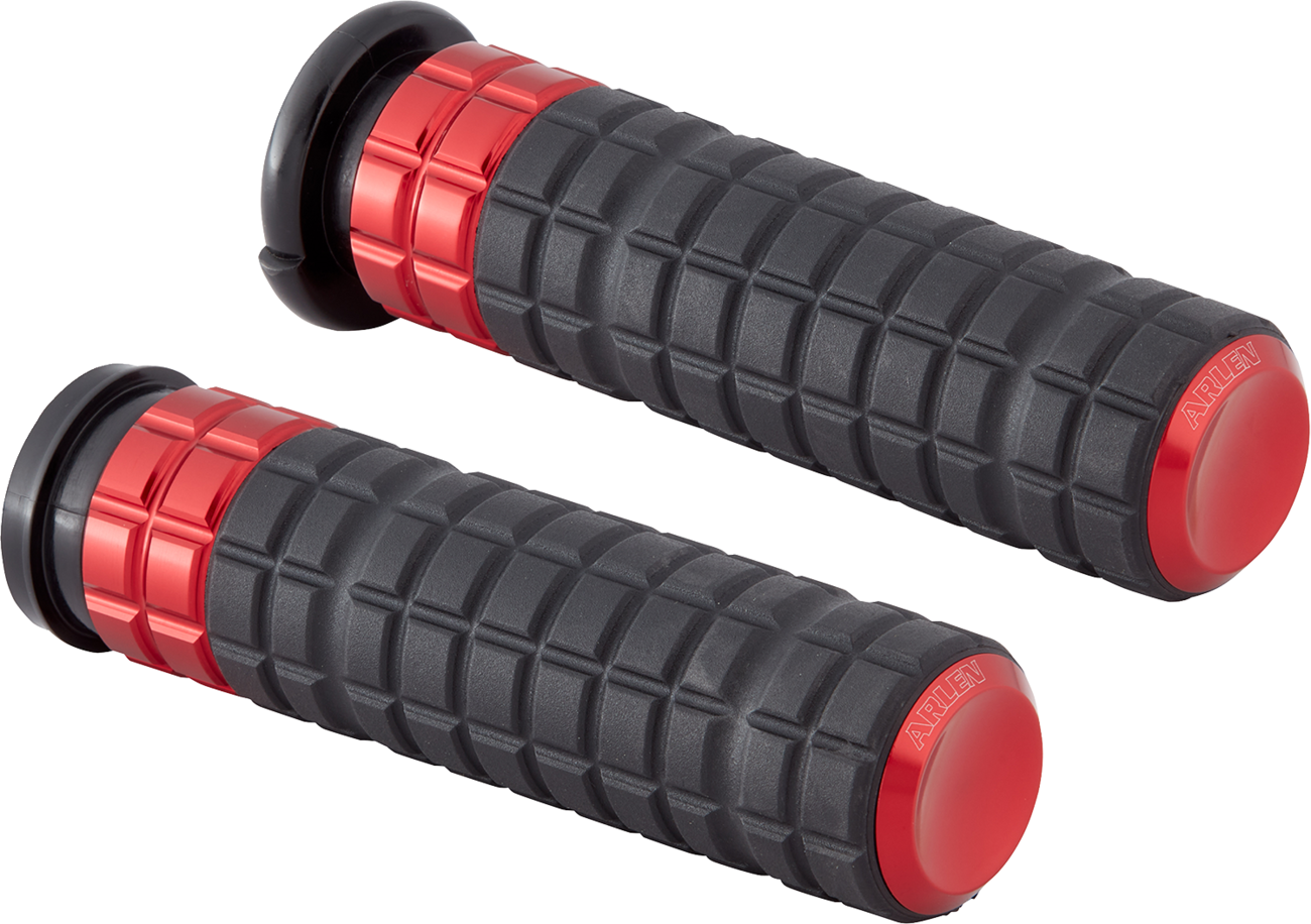 Arlen ness SpeedLiner Grips - TBW - Red Harley Davidson