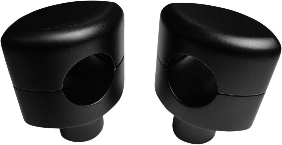 La choppers Hefty Smooth Handlebar Risers for 1-1/4" Handlebars - 1-1/2" - Flat Black Yamaha/Suzuki/Kawasaki/Honda