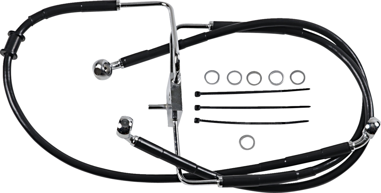 Drag Specialties Extended Length Stainless Steel Brake Line