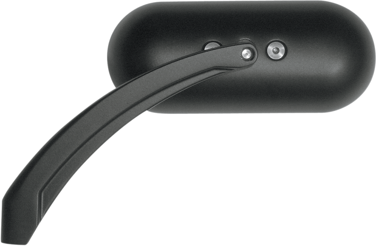 Drag specialties Mirror - Side View - Oval - Black/Matte - Each