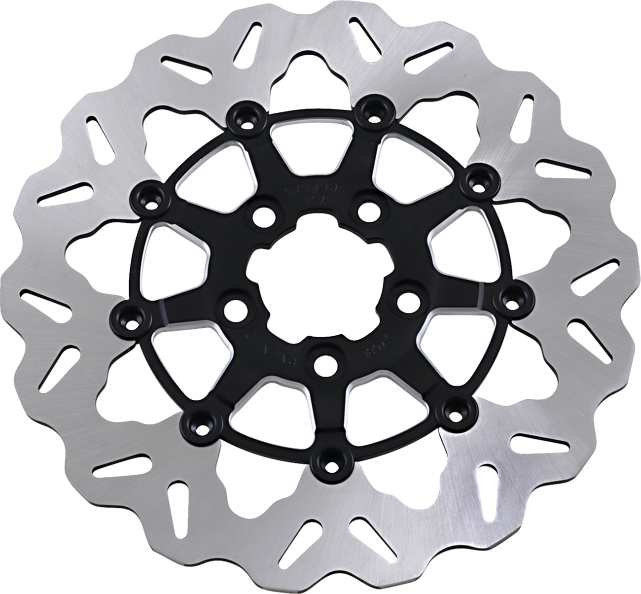 Gbrakes Rear Wave® Rotor - Black Carrier Harley Davidson