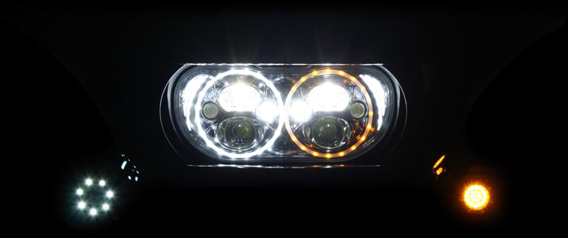 Custom Dynamics LED 5 3/4" TruBeam Headlight Insert For Harley Road Glide 2015-2025