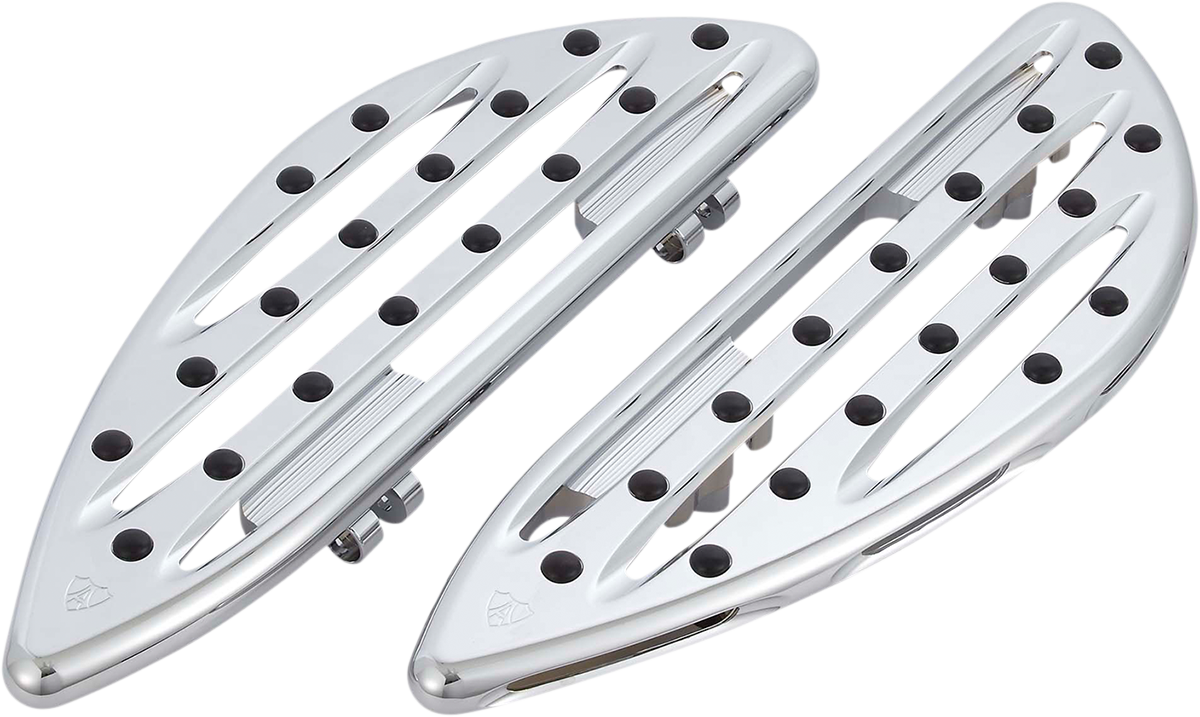 Arlen ness Driver Floorboards - Deep Cut - Chrome Harley Davidson
