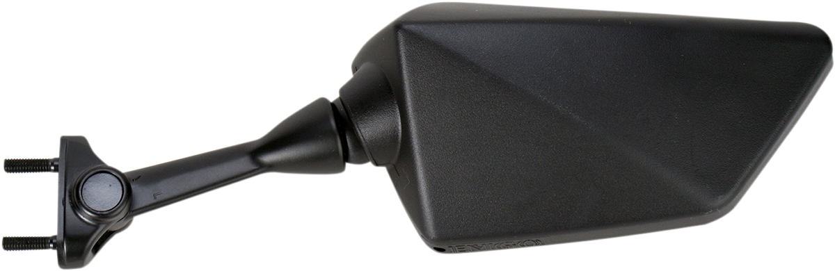 Emgo Mirror - Side View - Polygon - Black - Left 2008-2012 Kawasaki EX250-J Ninja 250R