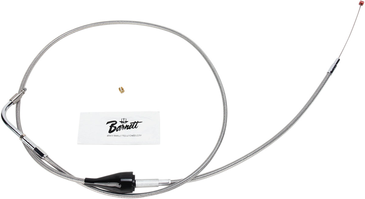 Barnett Stainless Steel Idle Cable - +6" - '96-'01 Touring Harley Davidson