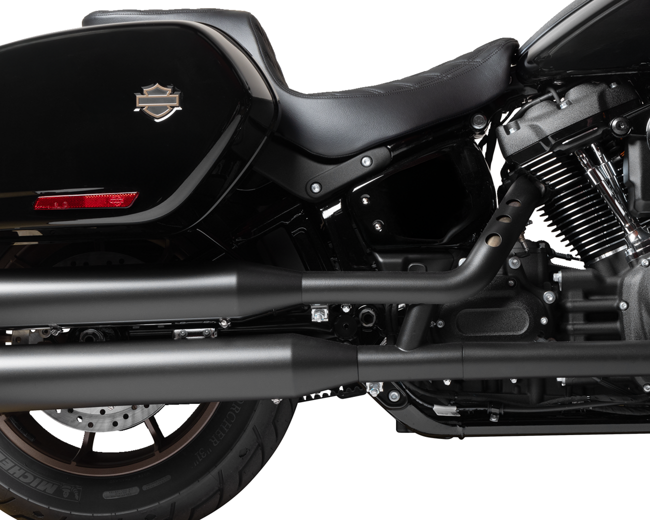 Drag specialties seats Predator 2-Up Seat - Vinyl - Double Diamond - Black Stitching - FLSB/FXLRS '18-'24 Harley Davidson