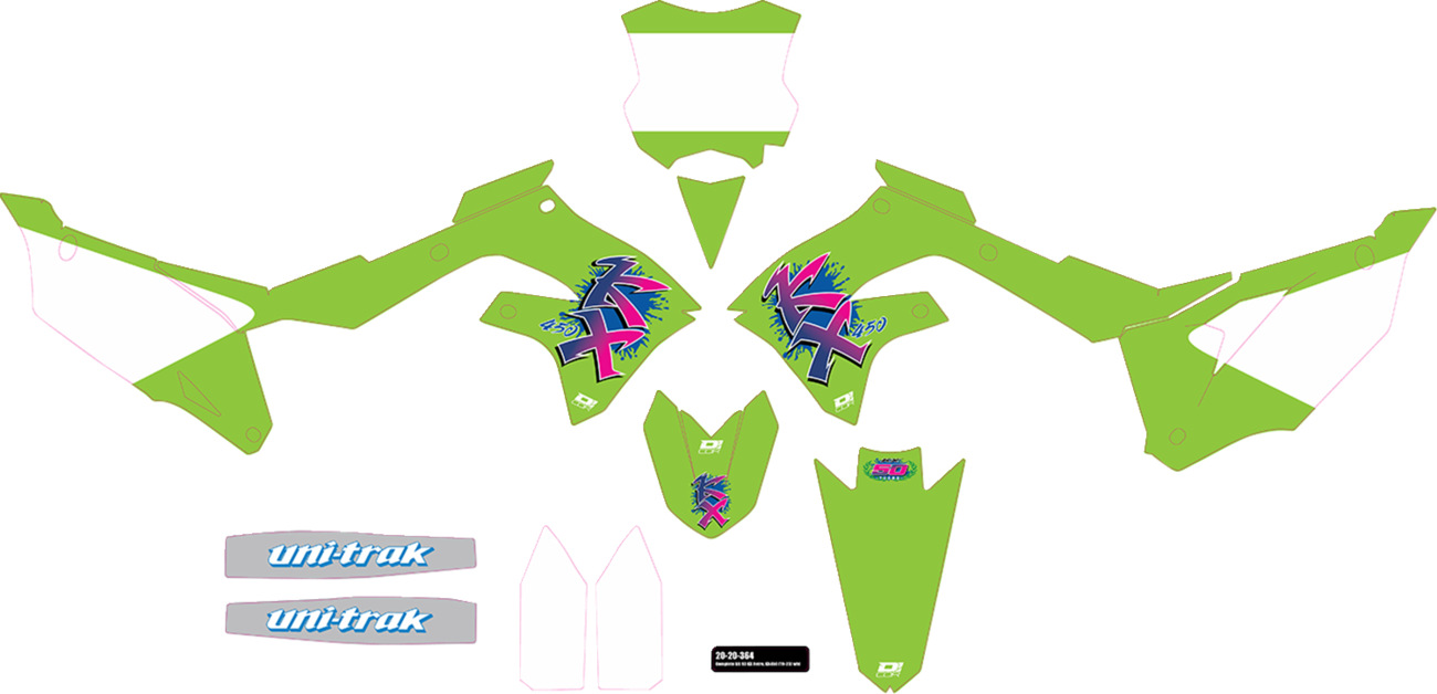 D'cor visuals Graphic Kit - '93 KX Retro - KX 450 '19-'23 2023-2023 Kawasaki KX450 / 2022-2022 Kawasaki KX 450 F / 2019-2021 Kawasaki KX450F