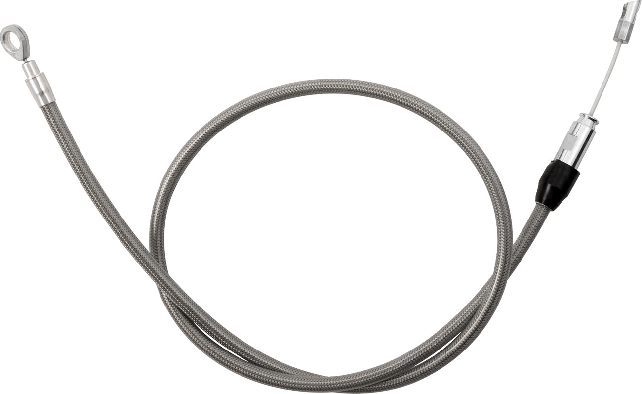 Drag specialties Quick Connect Clutch Cable - Upper - 45" - Stainless Steel Harley Davidson