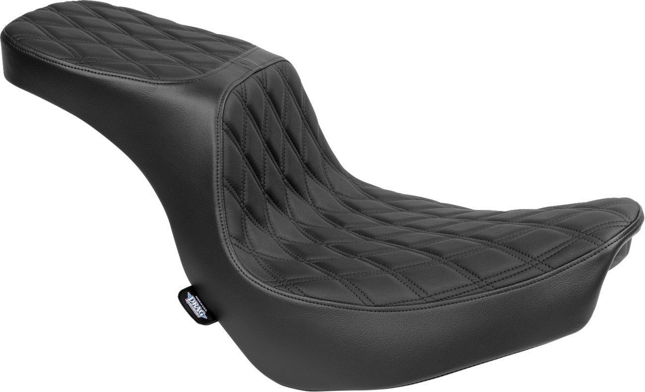 Drag specialties seats Predator 2-Up Seat - Vinyl - Double Diamond - Black Stitching - FLSB/FXLRS '18-'24 Harley Davidson