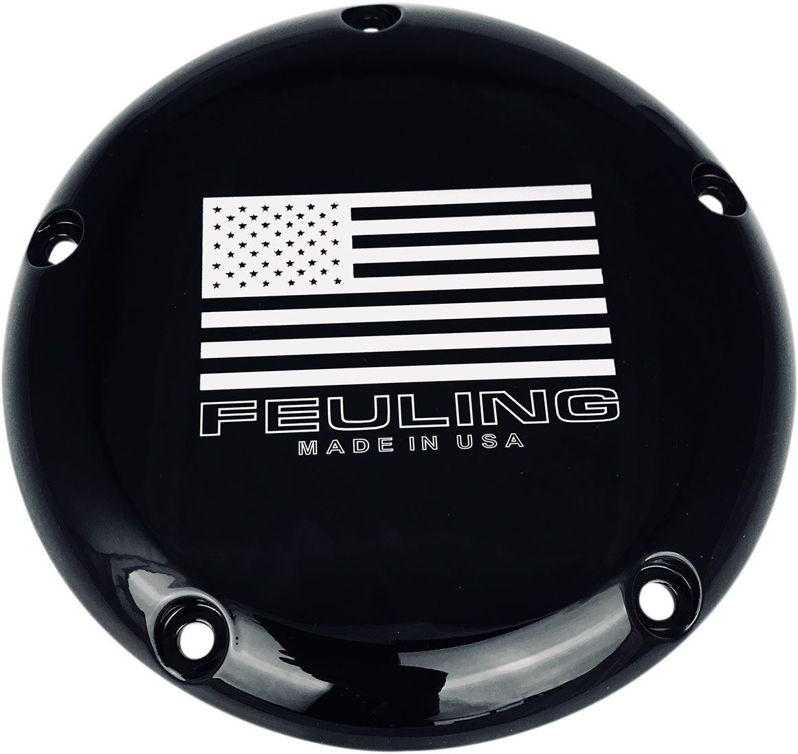 Feuling parts American Derby Cover - Black - Twin Cam Harley Davidson