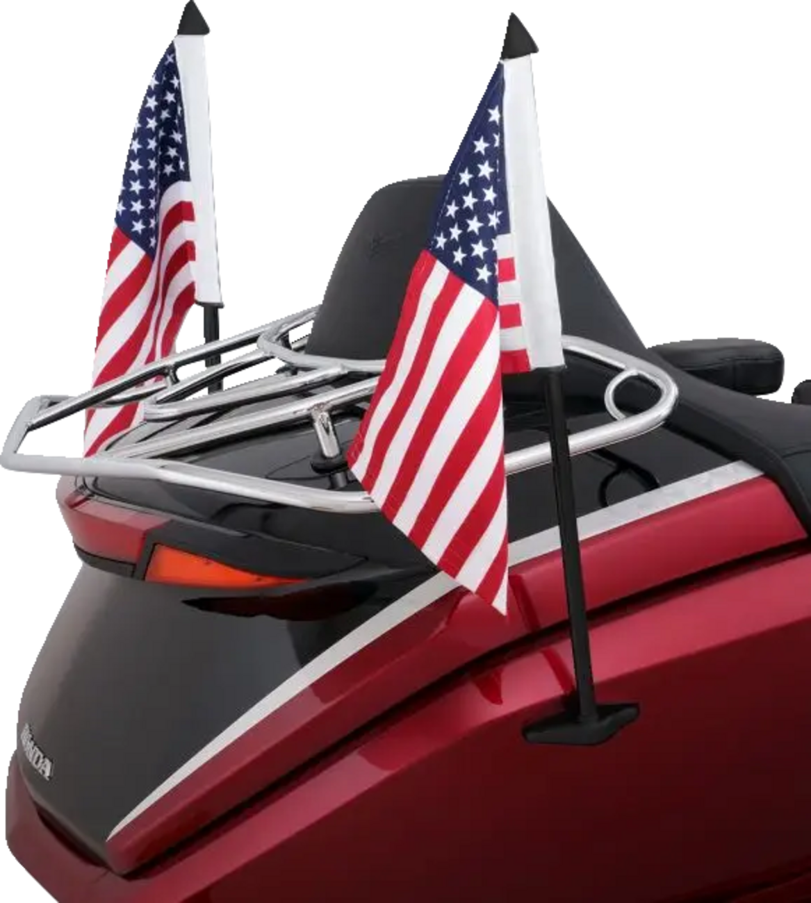 SHOW CHROME Flag Pole With US Flag