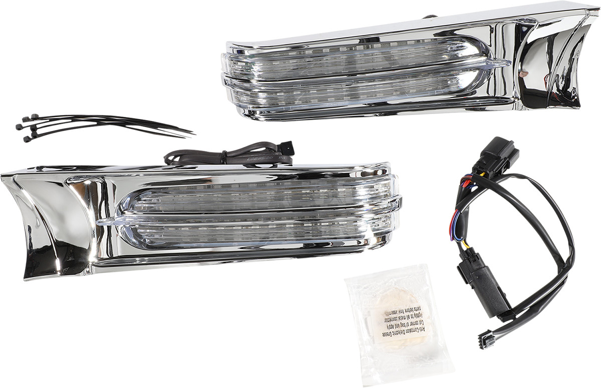 Ciro Filler Panel Red LED Lights For Harley Road King / Electra Glide 2014-2025