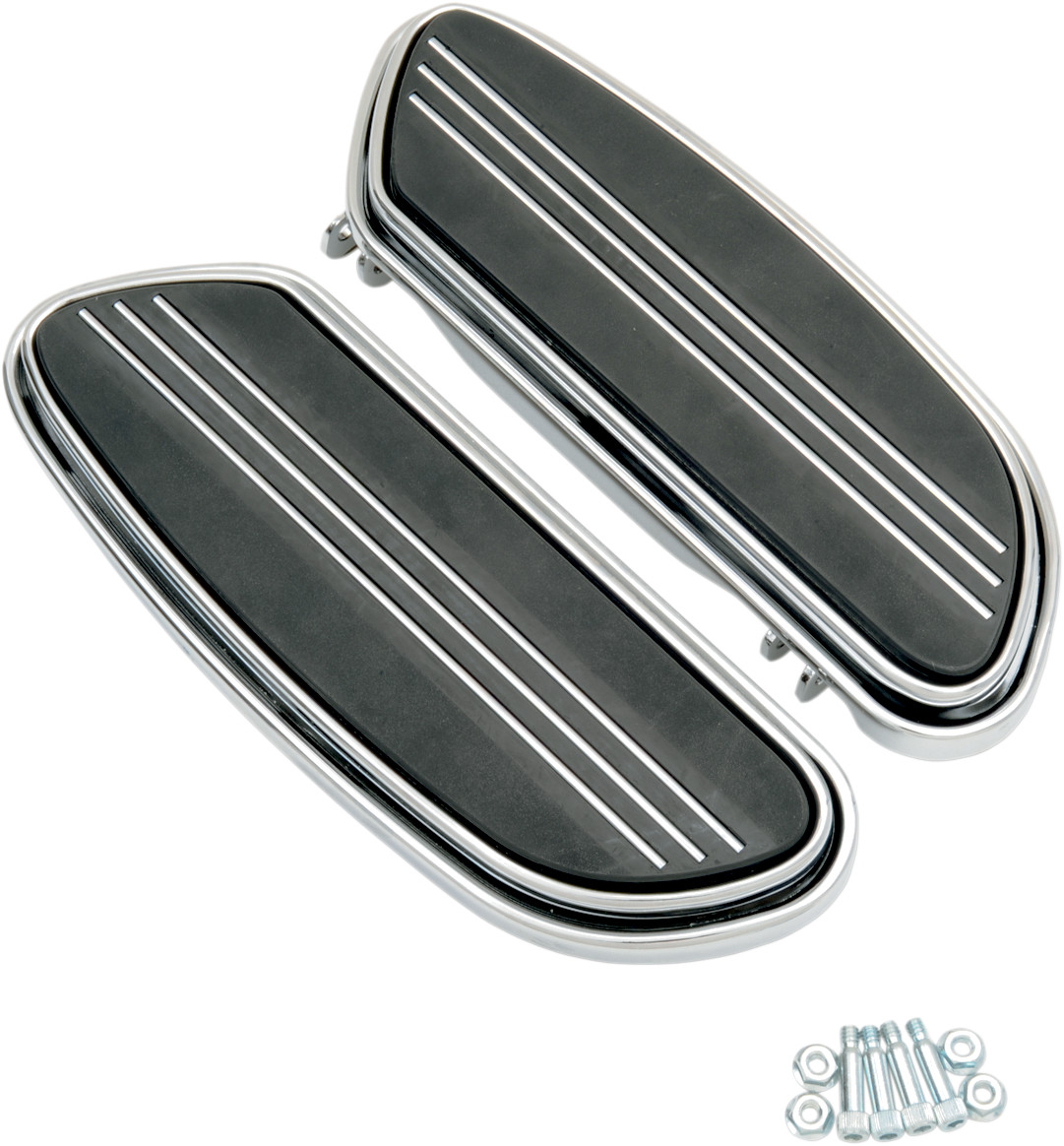 Drag specialties Sweeper Floorboards - Driver - Chrome - FL Harley Davidson