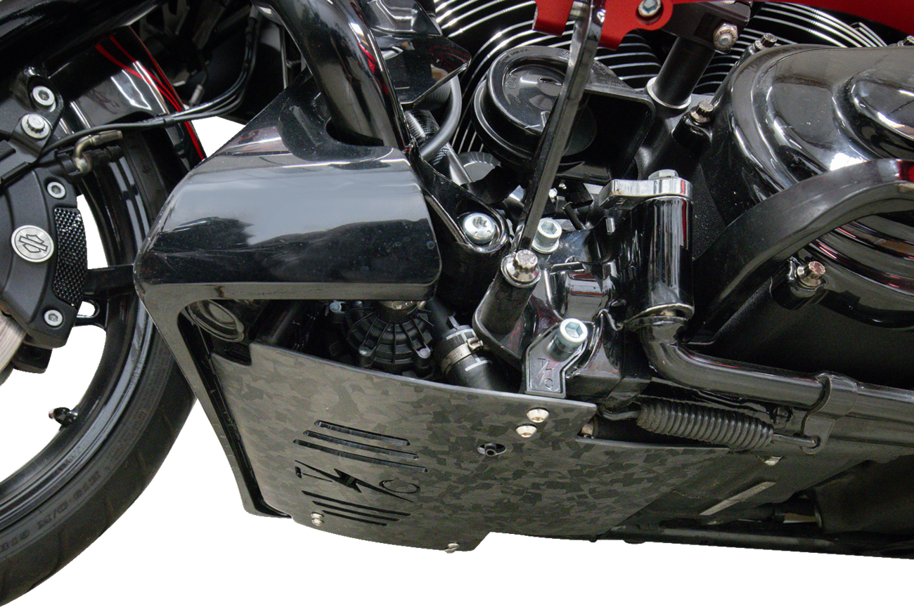 Thrashin supply co. Skid Plate - Carbon Fiber/Forged - With Black Brackets - FLHX/FLTRX 2024-2024 Harley Davidson FLTRX Road Glide / 2024-2024 Harley Davidson FLHX Street Glide