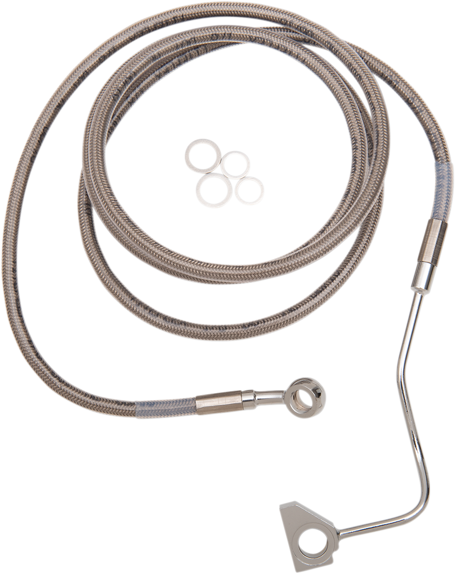 Drag specialties Brake Line - +8" - Stainless Steel - ABS Harley Davidson