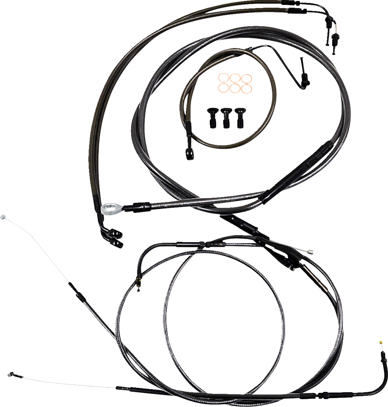La choppers Handlebar Cable/Brake Line Kit - Quick Connect - Mini Ape Hangers - Midnight - '18-'22 Softail Harley Davidson