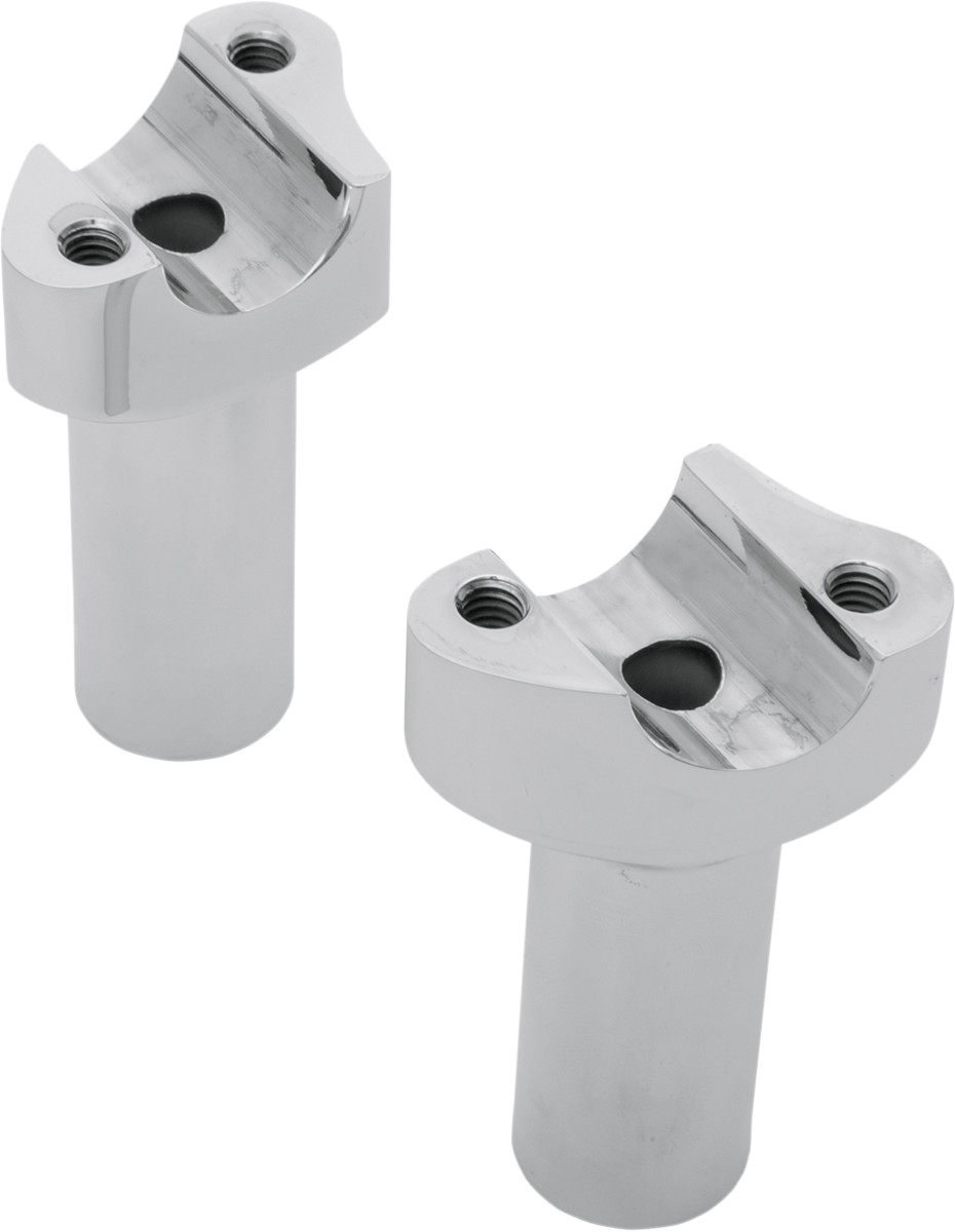 Drag specialties Forged Aluminum Handlebar Risers - Straight - 3-1/2" - Chrome