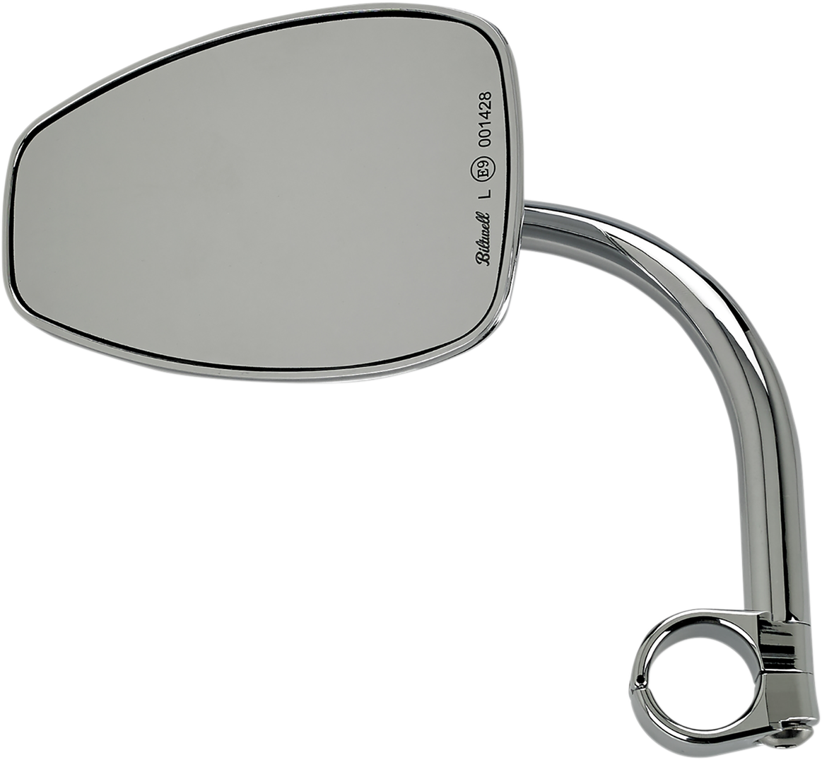 Biltwell Mirror - Utility - Side View - Teardrop - Clamp-On - Chrome - 1"