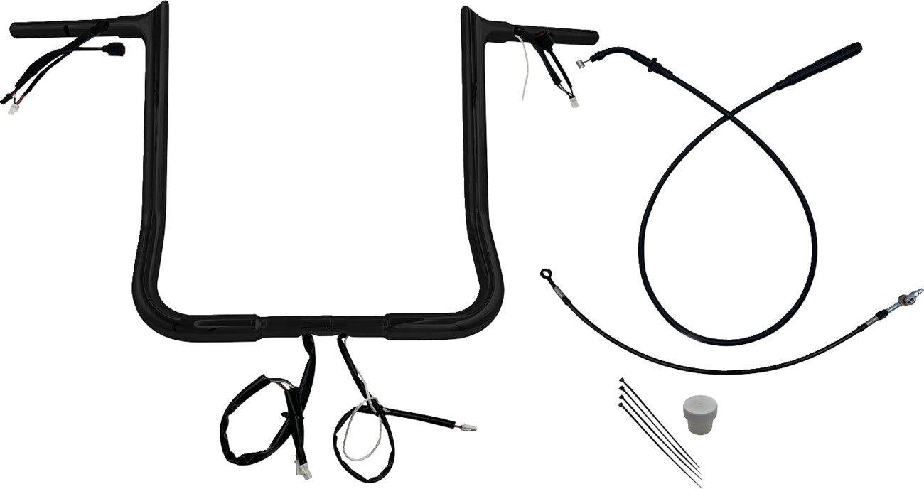 Fat Baggers Inc. 1 1/4" Wired Pointed Top Handlebar Kit For Harley FLHX 2023-2026