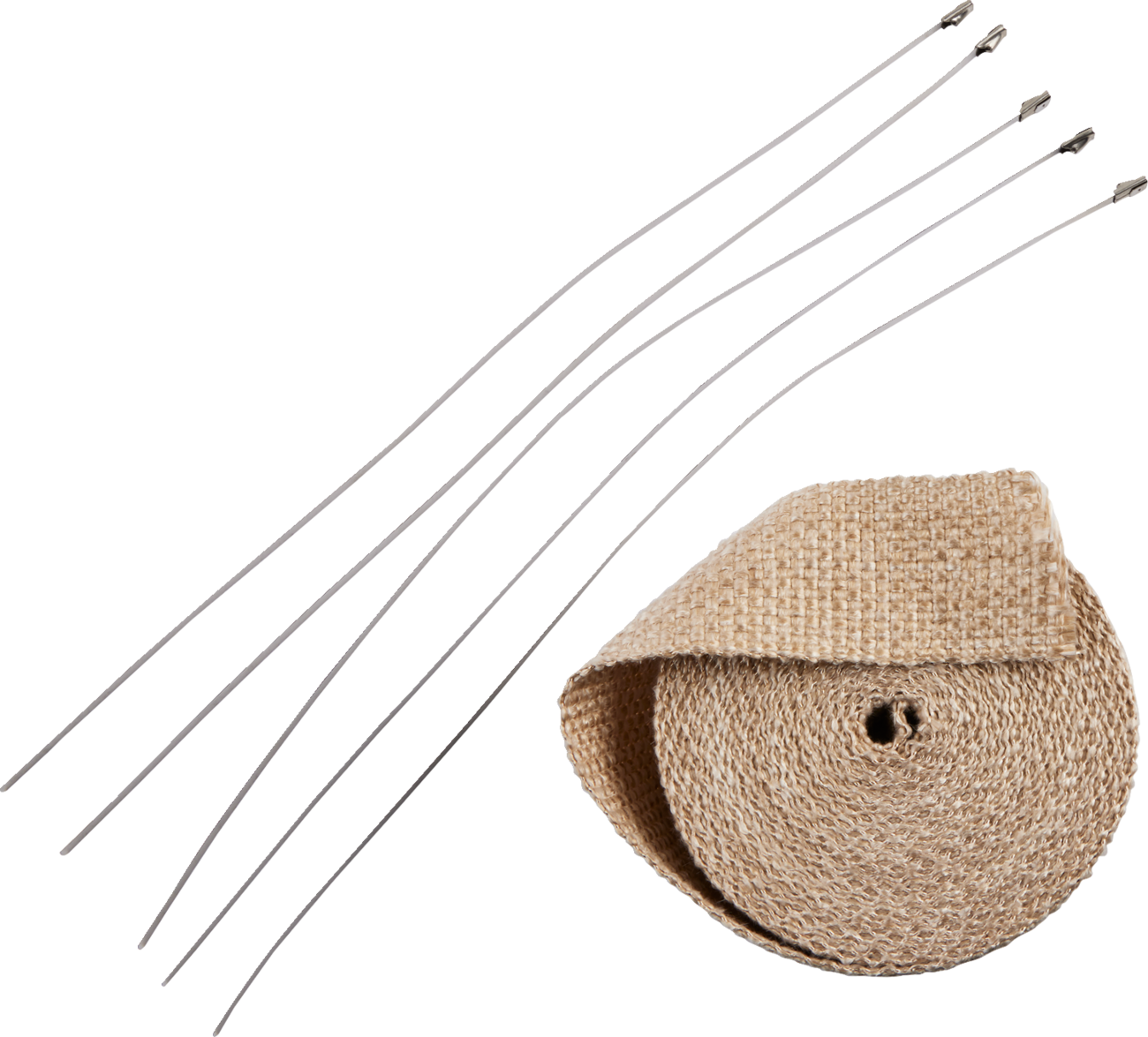 Drag specialties Exhaust Heat Wrap Kit with Ties - Tan - 2" x 25'