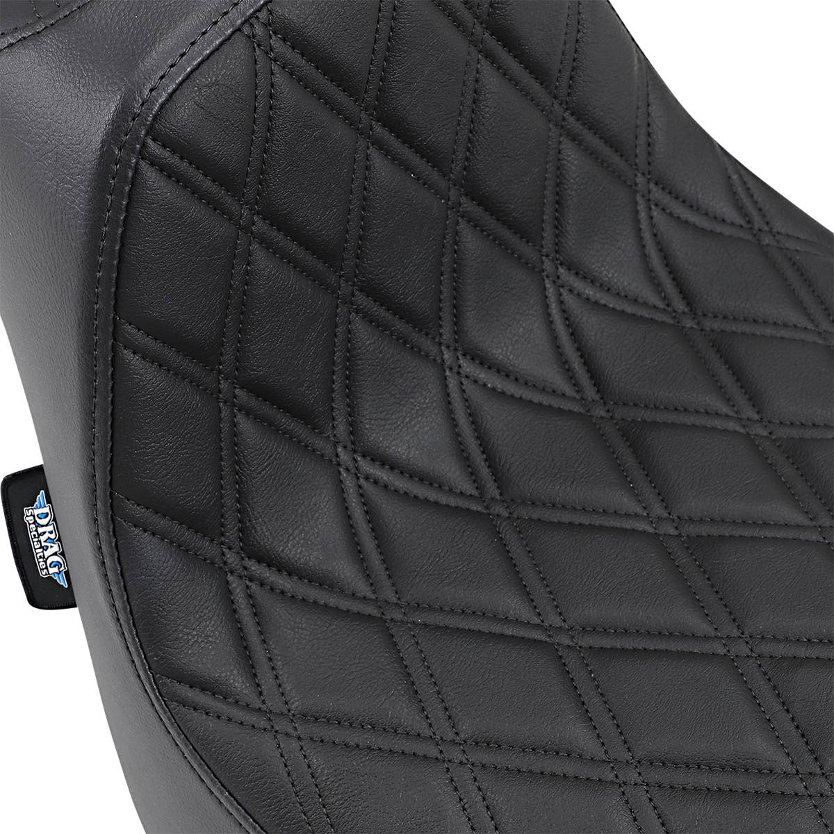 Drag specialties seats Predator III Seat - Double Diamond - Black Stitched - FXFB/S '18-'22 2018-2021 Harley Davidson FXFBS Fat Bob 114 / 2022-2022 Harley Davidson FXBBS Street Bob 114 / 2018-2019 Harley Davidson FXFB Fat Bob 107