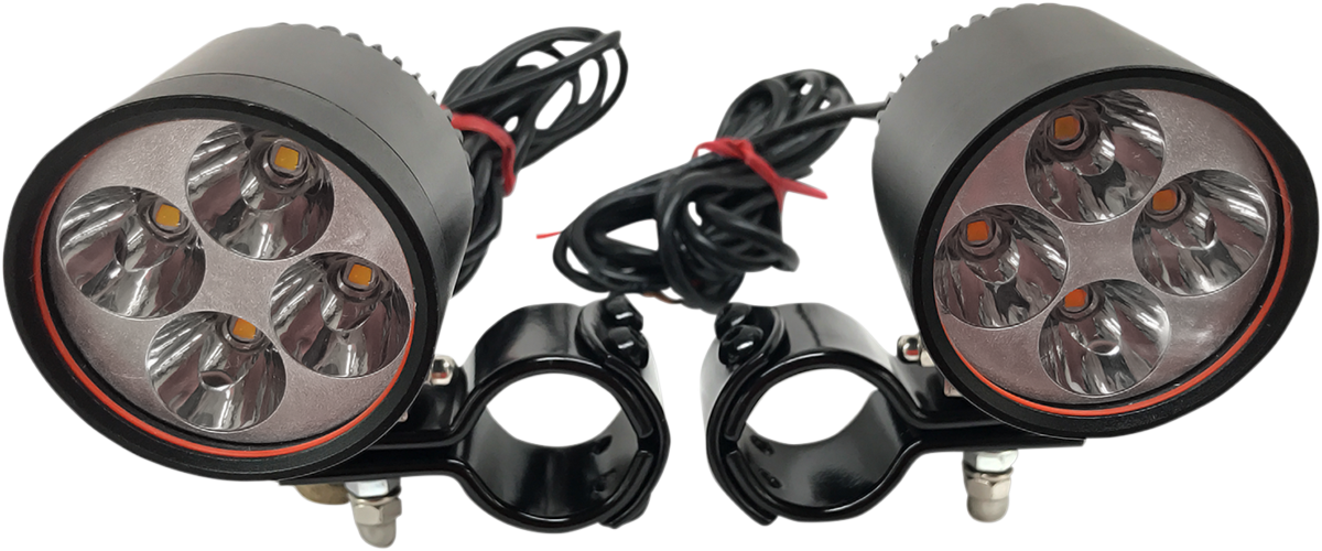 RIVCO PRODUCTS 2" LED Driving Light Kit w/ 1-1/4" Clamps