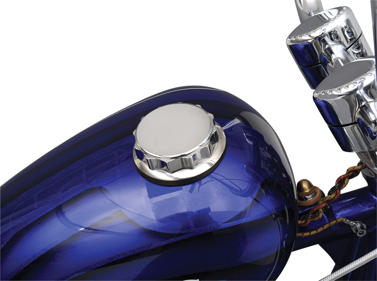 Drag specialties Deluxe Gas Cap - Twist-on with Vent Harley Davidson
