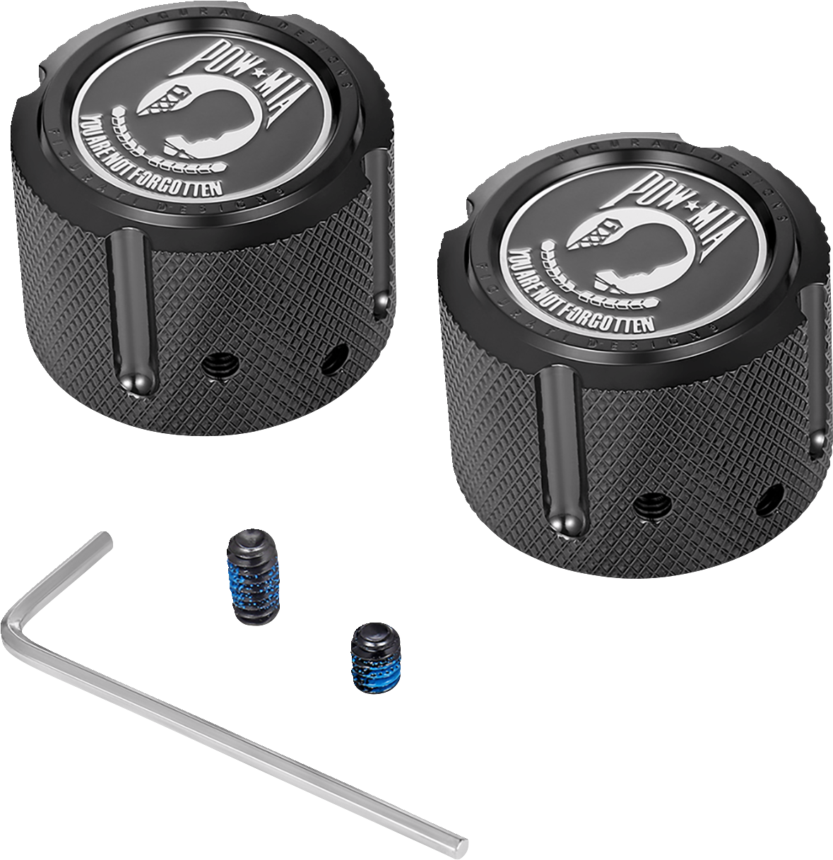 Figurati Designs Front Axle Nut Covers for Harley 2002-2025