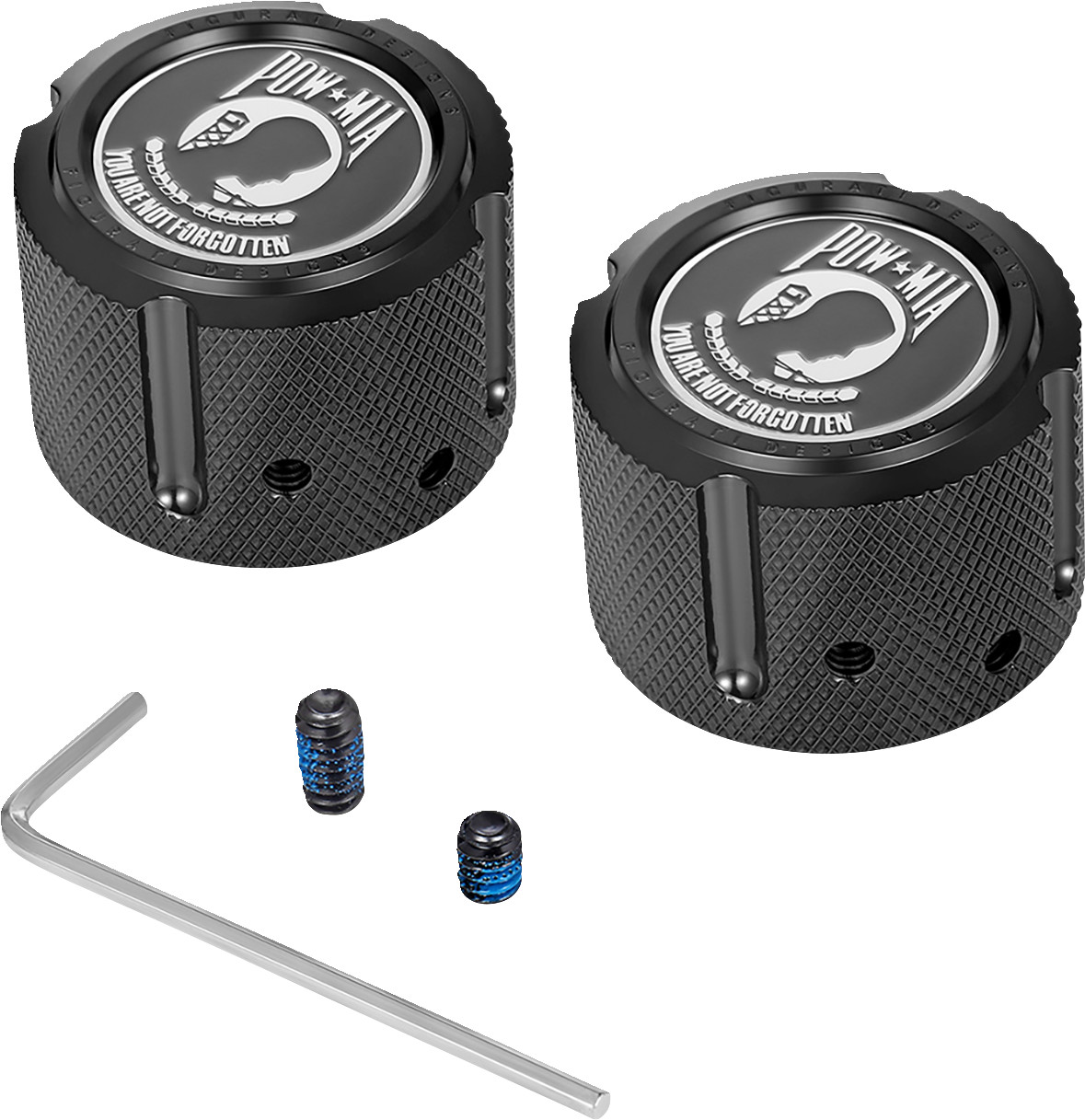 Figurati Designs Front Axle Nut Covers for Harley 2002-2026