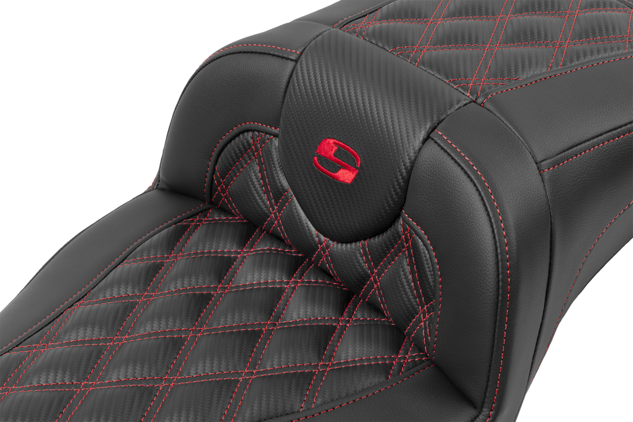 Saddlemen 823-07-20704 Roadsofa Extended Reach Seat Red Lattice FLHX 2023-2024