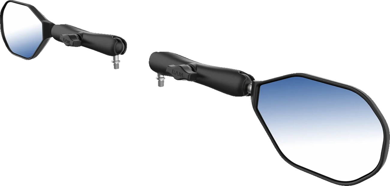 RAM Mounts Tough-Mirror Kit With M10-1.25 Bases