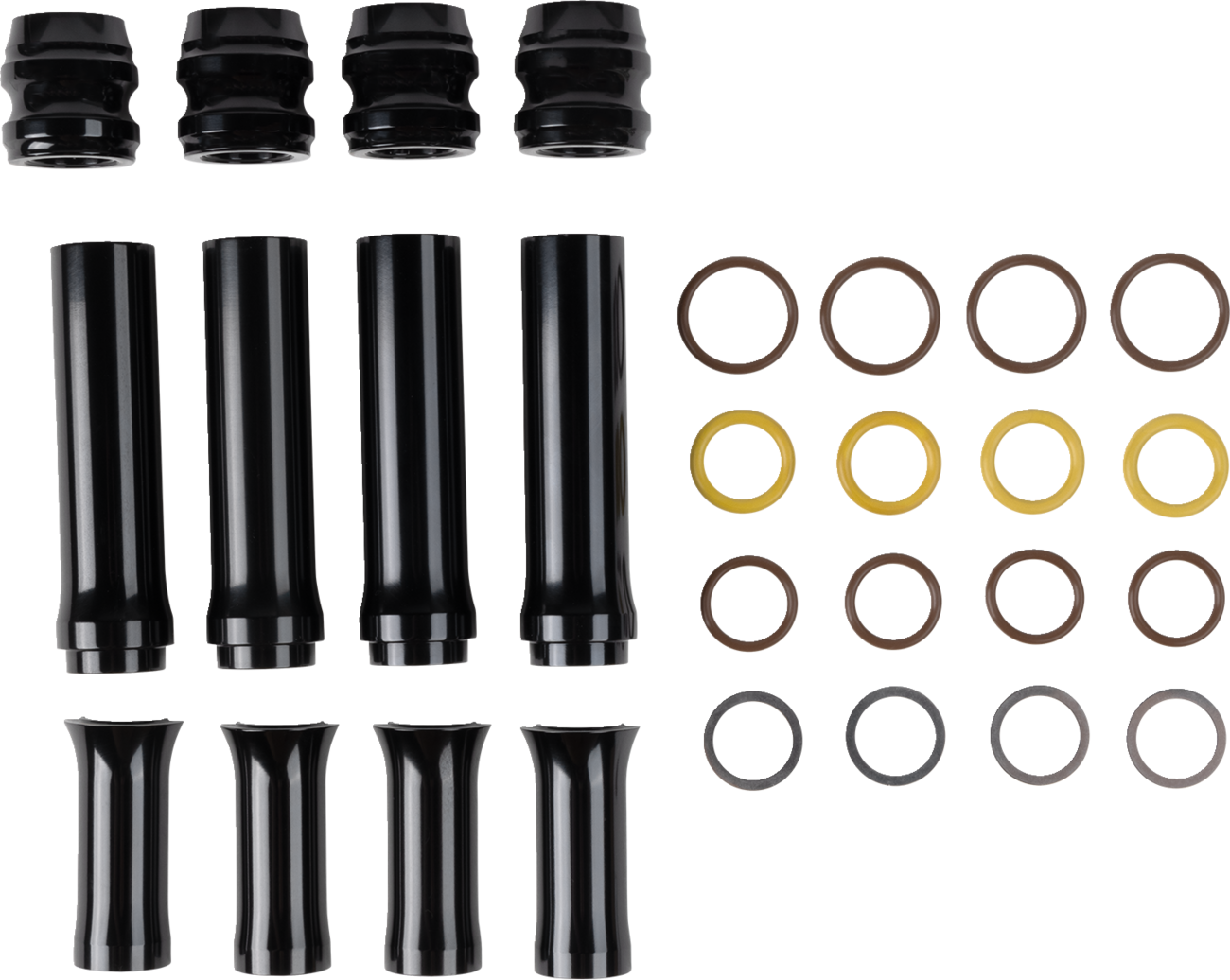 Arlen ness Pushrod Tube Cover Kit - 10 Gauge® - Black - Twin Cam Harley Davidson