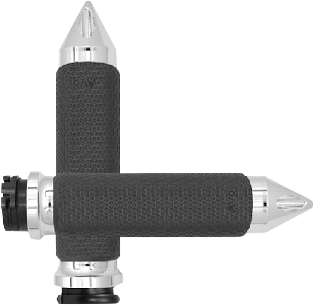 Avon grips Vibration Dampening Memory Foam Grips - Small - Spike - Chrome Harley Davidson