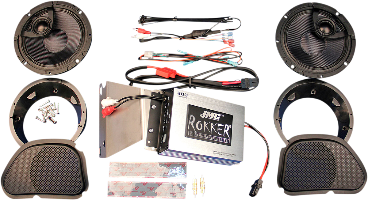 J & m JMC ROKKER® 200W 2-Channel Amplifier and Speaker Kit