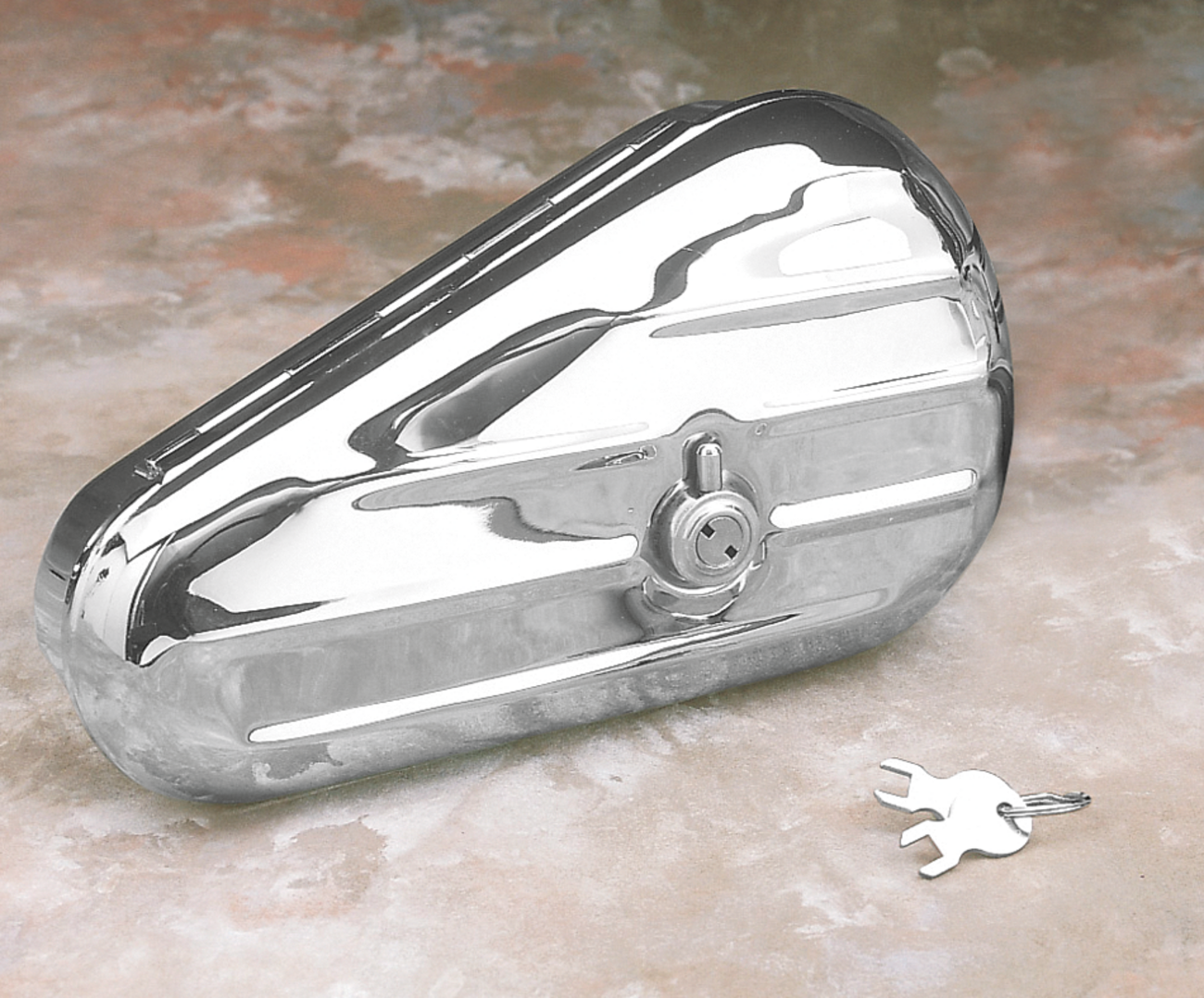 Drag specialties Left Teardrop Toolbox - Chrome