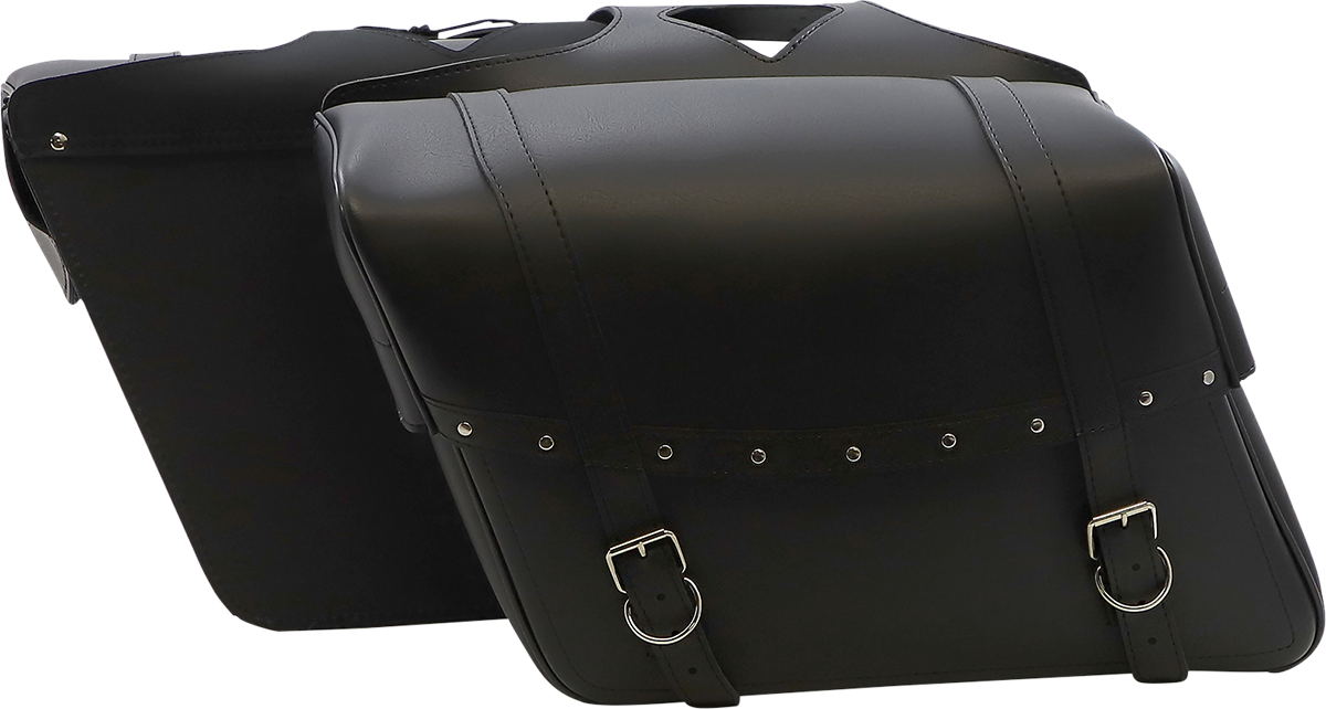 SADDLEMEN Highwayman Rivet Slant-Style Saddlebags
