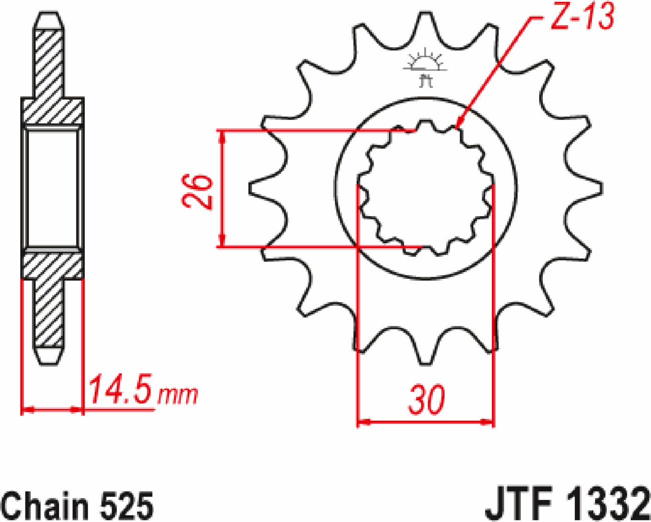 Countershaft Front Sprocket