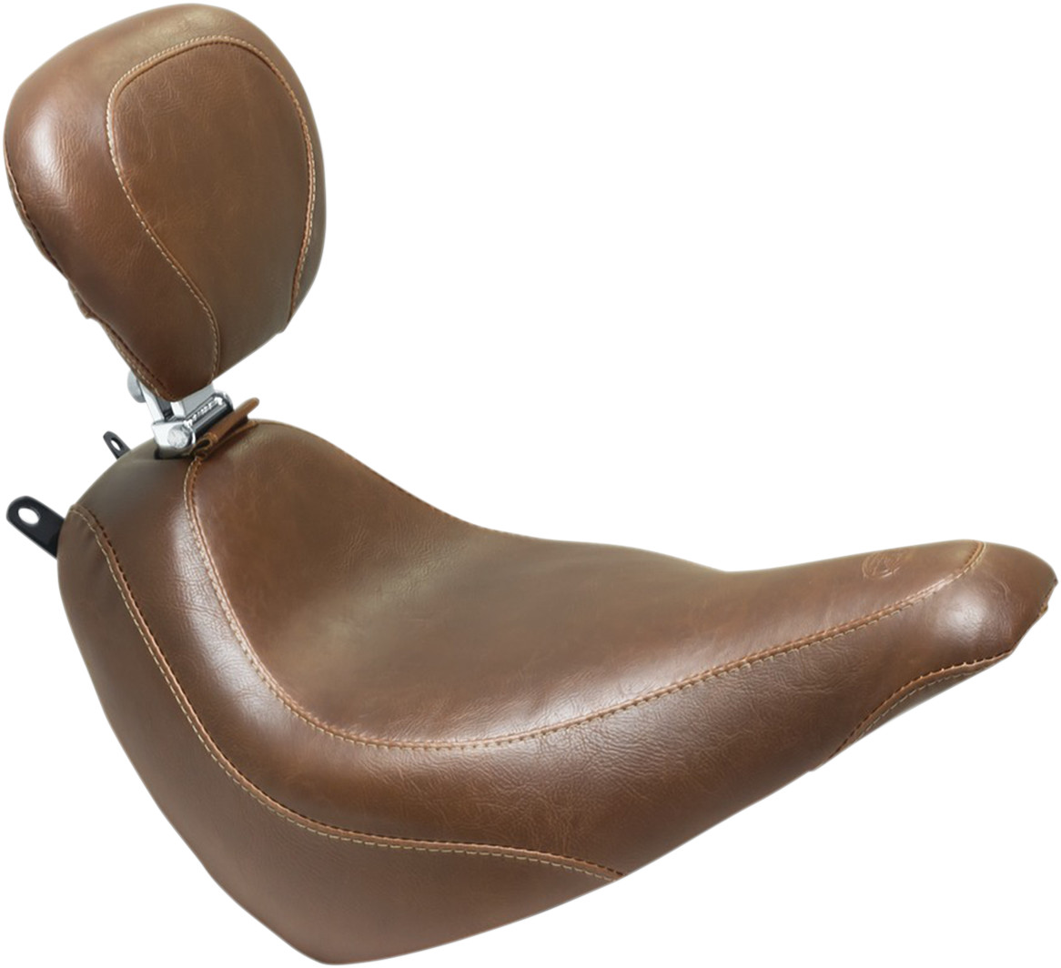 Mustang Wide Tripper Smooth Solo Seat For Harley Softail Heritage / Deluxe 2018-2026