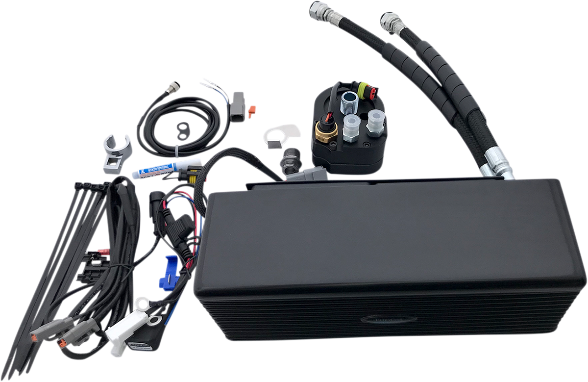 ULTRACOOL Below Regulator Mount Oil Cooler Kit with Fan for S&S T Series Engines