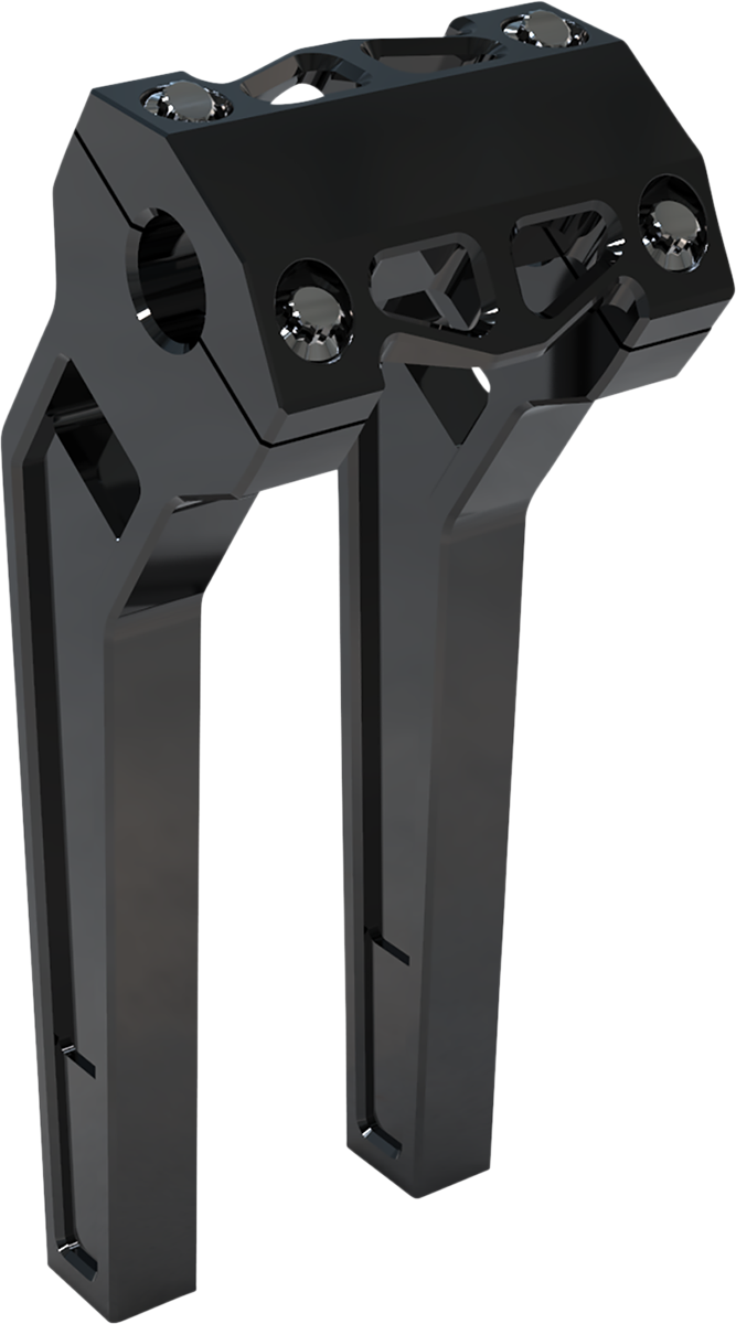 La choppers Performance Risers - Pullback - 10" - Black Anodized