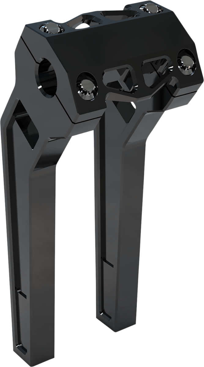 La choppers Performance Risers - Pullback - 10" - Black Anodized