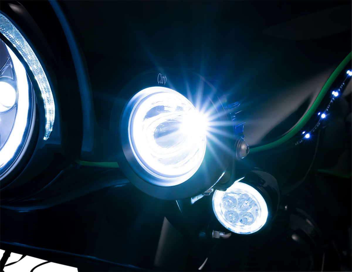 Ciro Tac-10 Light Cannon Driving Lights For Harley Street Glide / Electra Glide 2014-2025