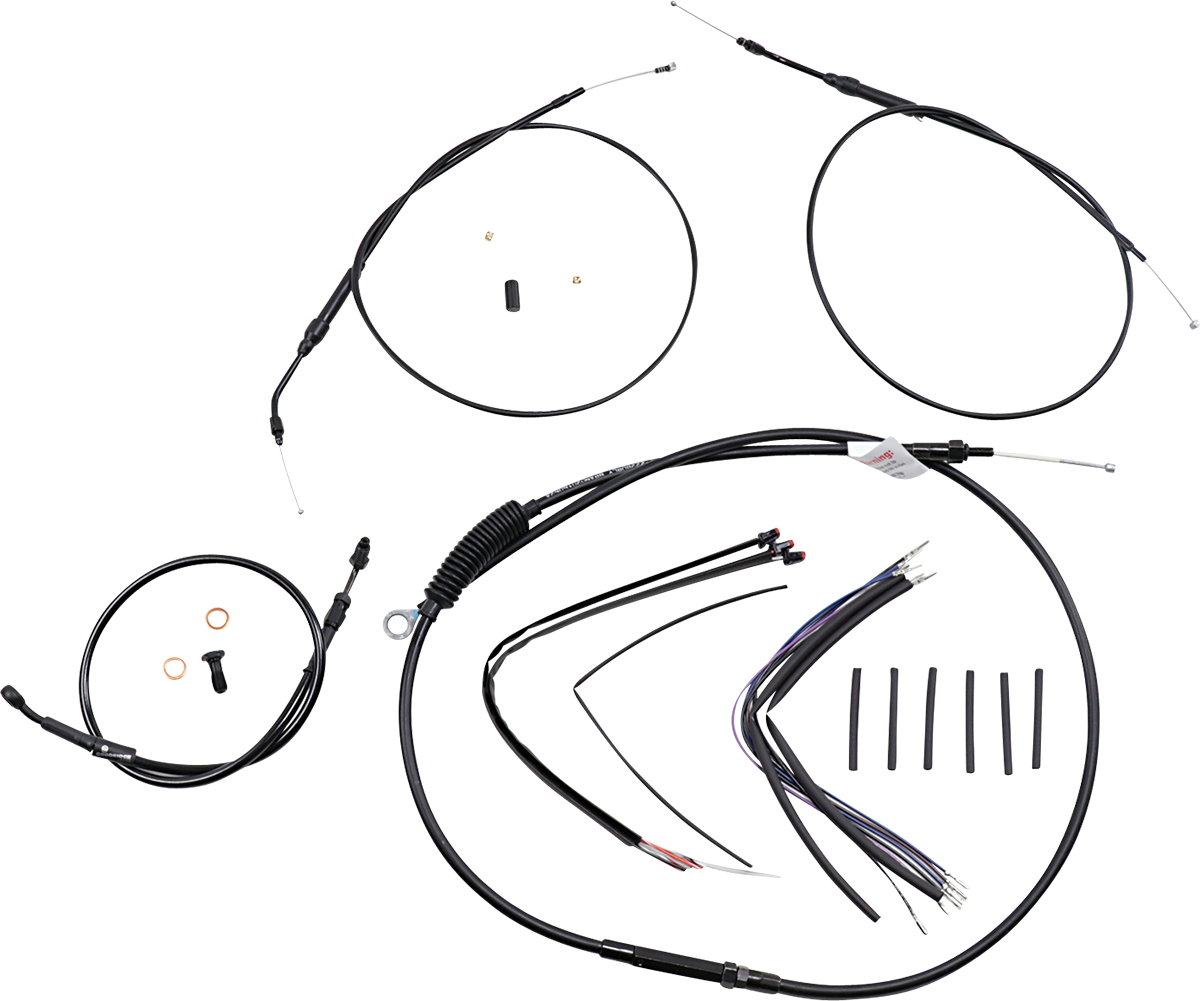 BURLY BRAND Extended Handlebar Cable and Brake Line Kit for Sportsters with ABS
