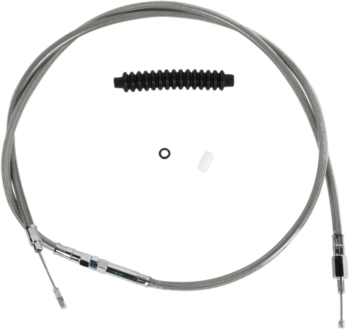 Drag specialties High-Efficiency Braided Stainless Steel Clutch Cable - 72-11/16" Harley Davidson