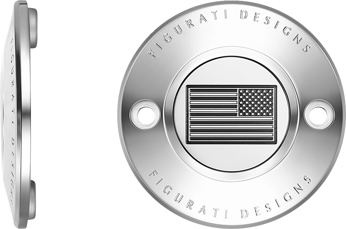 Figurati Designs American Flag Timing Cover For Harley M8 2017-2026