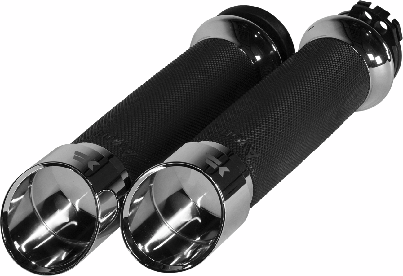 Khrome werks Edge Grips - Custom Contour - Cable - Chrome Harley Davidson