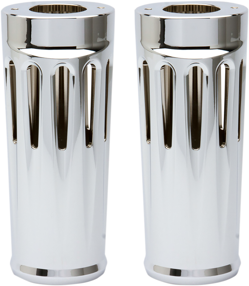 Arlen ness Fork Boot Covers - +2" - Chrome - Deep Cut - FL Harley Davidson