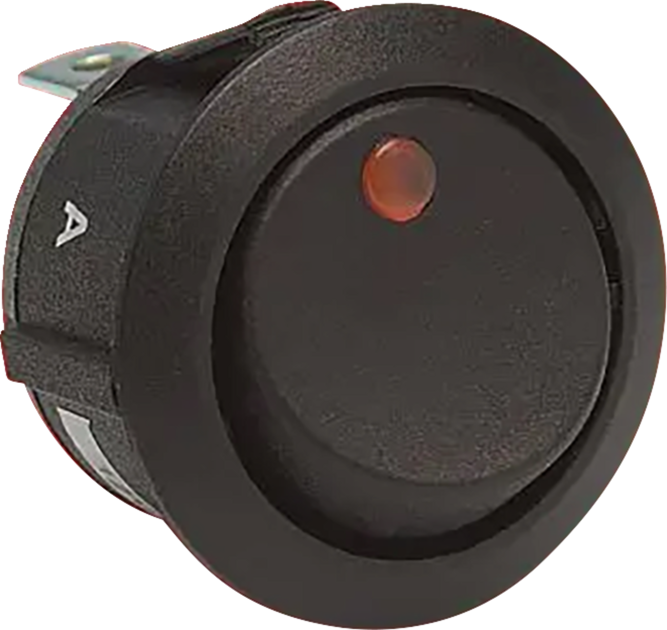 Show chrome Illuminated Switch - Amber - Round