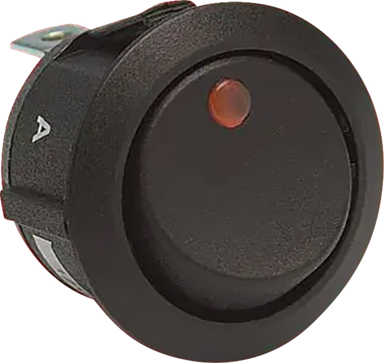 Show chrome Illuminated Switch - Amber - Round