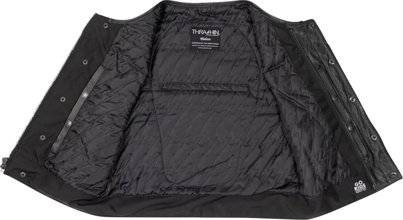 Thrashin supply co. Encinal Leather Shorty Riding Vest